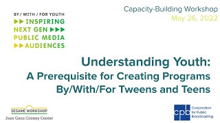 Understanding Youth: A Prerequisite for Creating Programs By/For/With Tweens and Teens
