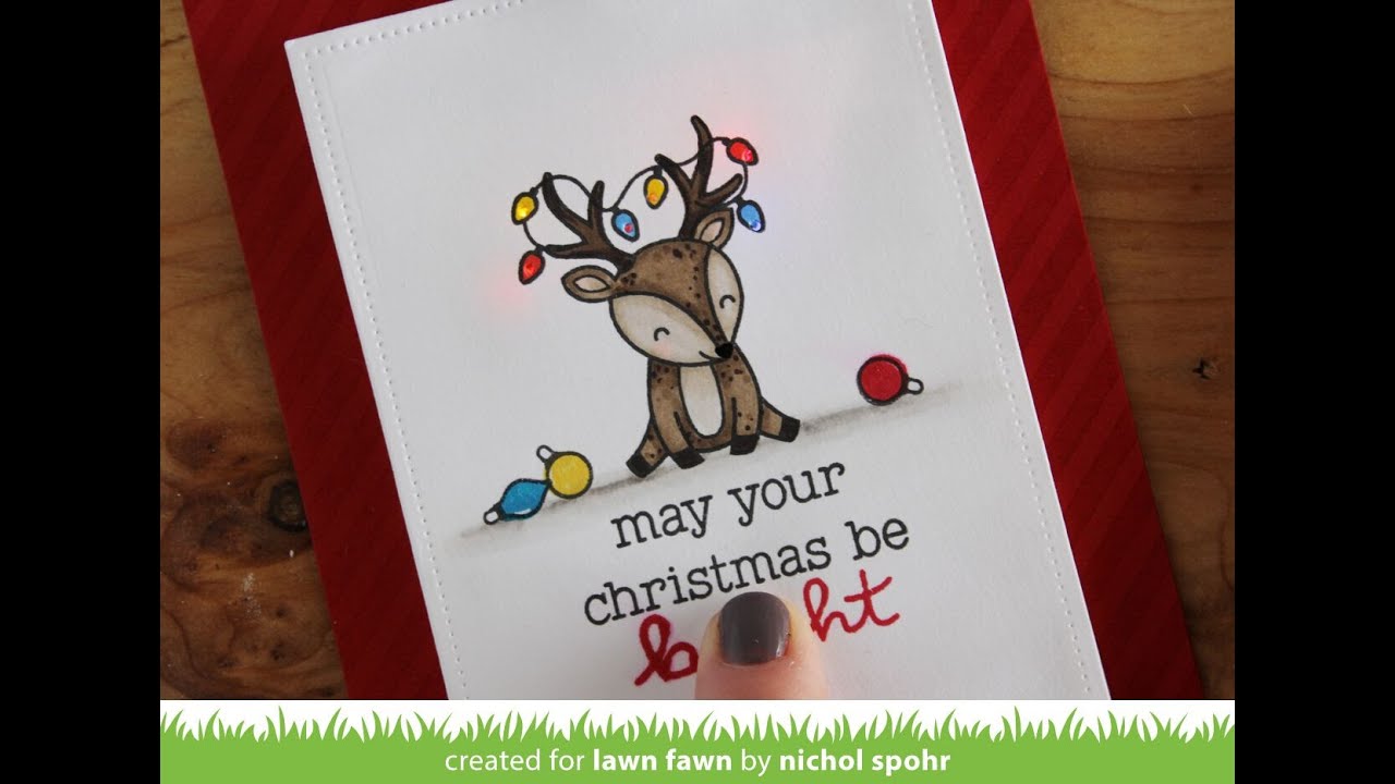 Lawn Fawn Cheery Christmas | Light Up Christmas Card