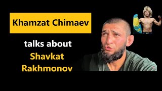 Khamzat Chimaev talks about Shavkat Rakhmonov level & his UFC record