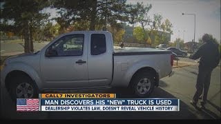 Used car sold as new in violation of law