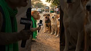 doggy aur Bandar funny news |funny video #monkeynews #funny