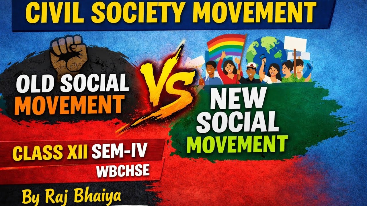 Civil Society Movement| New Social movement| Old/New movement| SEM -IV WBCHSE Pol Science| 1970s 