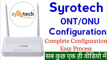 How to Configure Syrotech modem | syrotech single band router configuration | Complete Configuration