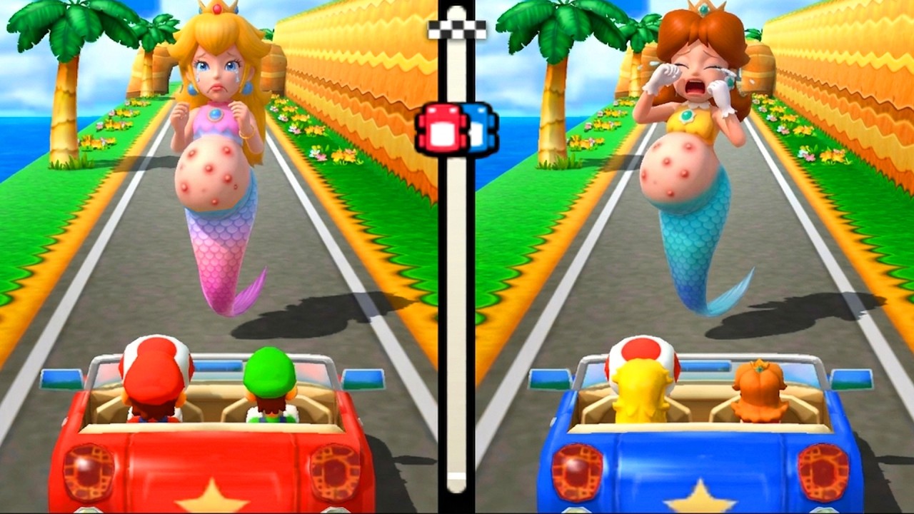 【マリオパーティ100ミニゲームコレクション】ミニゲームマリオVsルイージVsピーチVsデイジー(最強CPU「たつじん」)