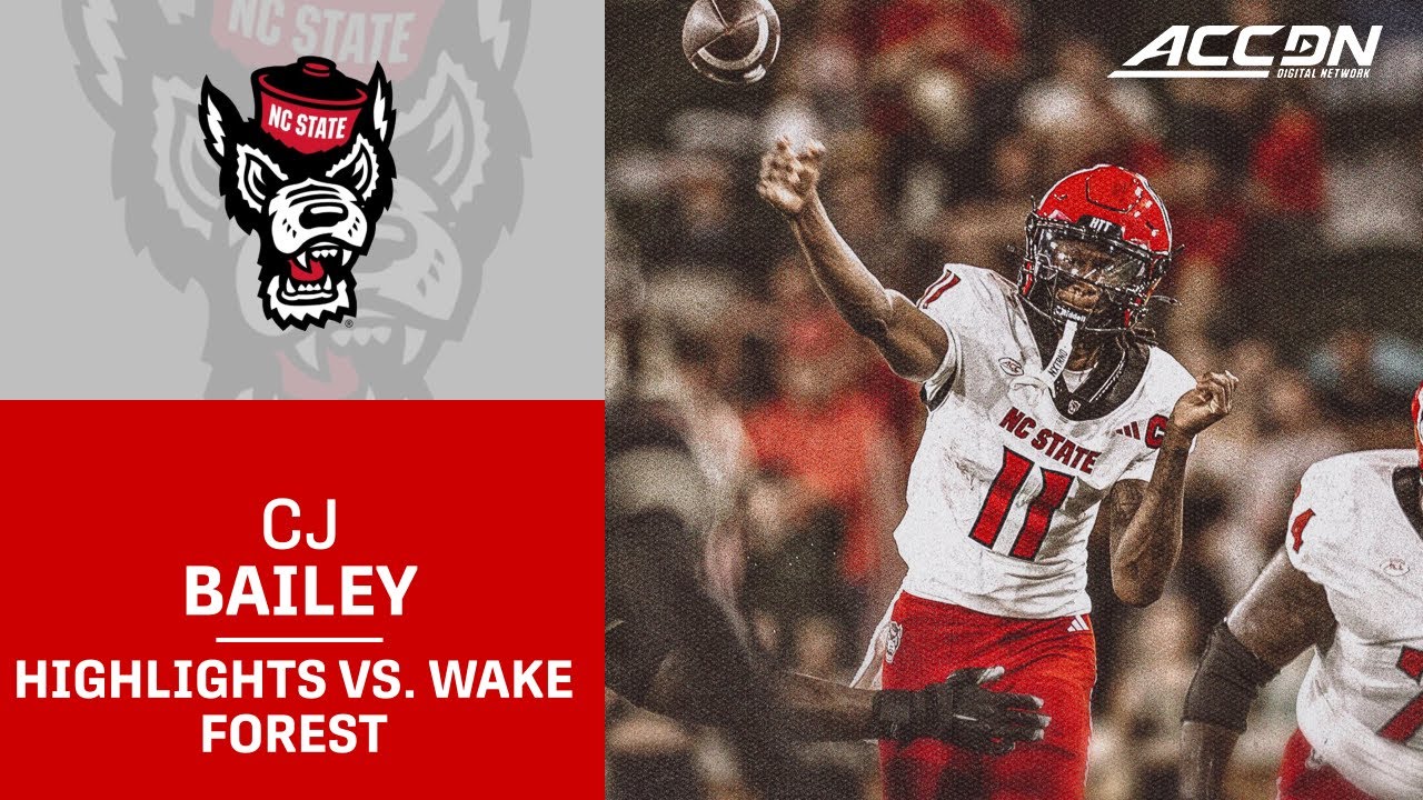 NC State QB CJ Bailey Highlights vs. Wake Forest