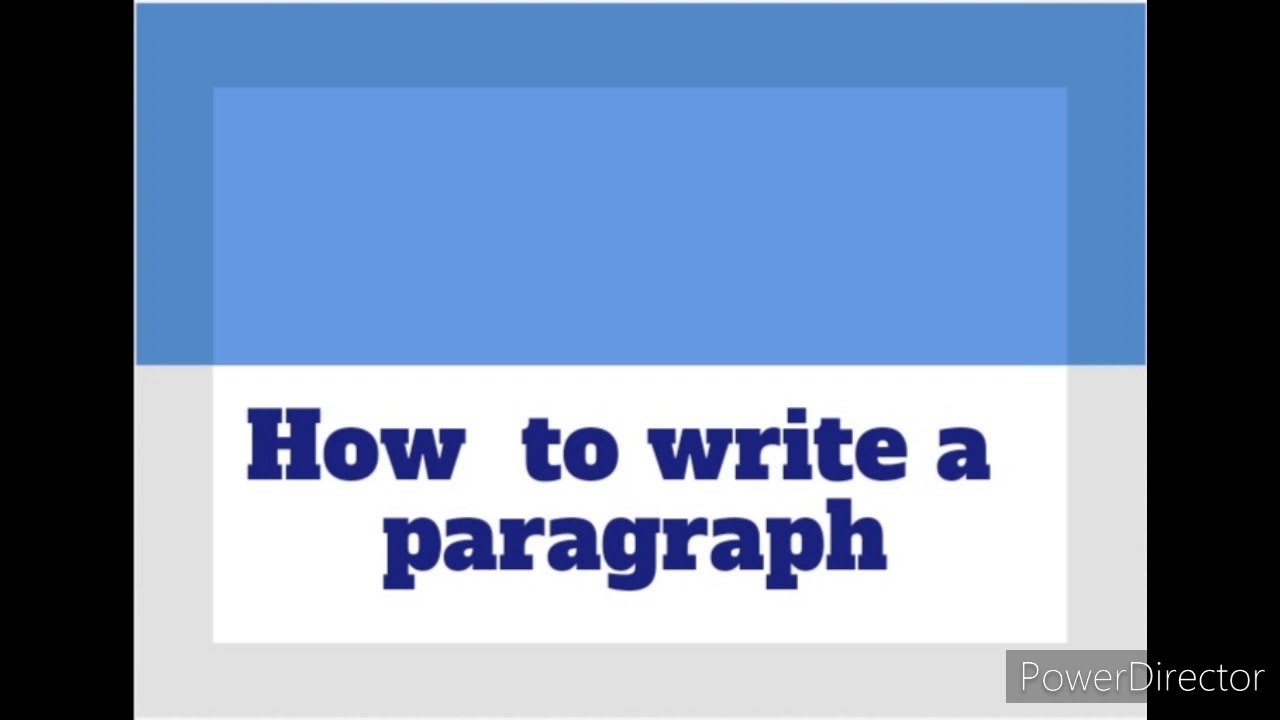 The basics of writing a paragraph - YouTube