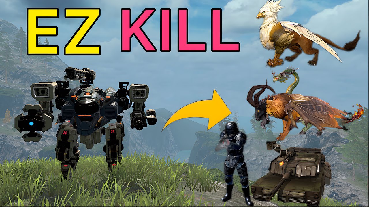 Mecha 🆚 Tank + Avenger + Chimera + Griffin || last island of survival guideline Gameplay 