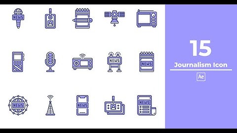 Journalism Icon After Effect | After Effects template - Envato elements