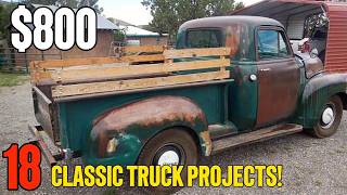 18 Vintage Truck Projects Looking for a New Home – From Barn Finds to Rare Pickups!