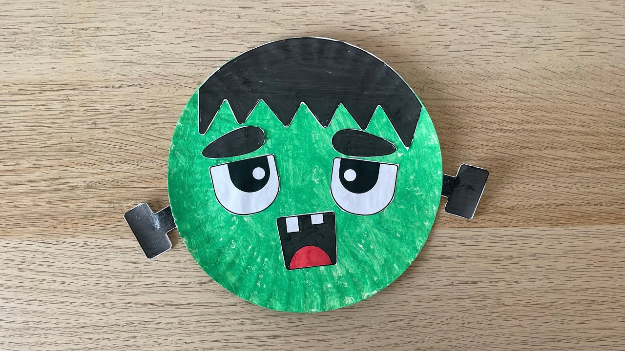 Frankenstein Paper Plate Craft | Halloween Paper Craft Ideas For Kids ...