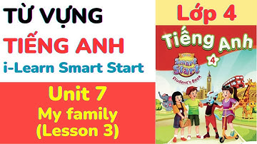 Từ vựng Tiếng Anh Lớp 4 i Learn Smart Start Unit 7 My family Lesson 3 #học_từ_vựng