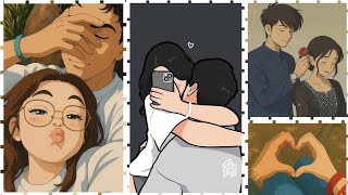 Romantic👩‍❤️‍💋‍👨Cartoon couple DP Photo||couple DP picture|Cartoon Couple dp😘 screenshot 5