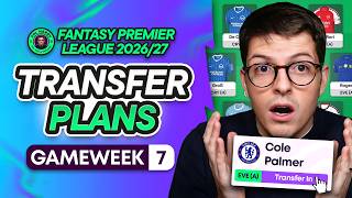 MY FPL GW7 TRANSFER PLANS 📝 Sell Saka to Palmer or Trust the Data 📊 Fantasy Premier League 2026/27