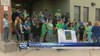 Local mid-schoolers celebrate Donate Life month