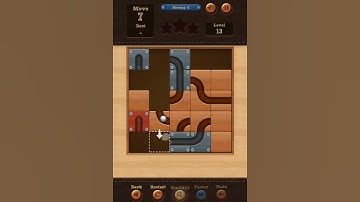 Roll the Ball slide puzzle Moving E Pack Level 13 Solution