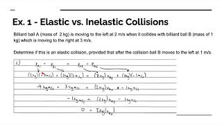 4 3 Elastic vs  Inelastic Collisions