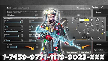 New Update 3.7🔥Best Sensitivity Code + Control Settings Pubg Mobile /Bgmi Sensitivity 2025