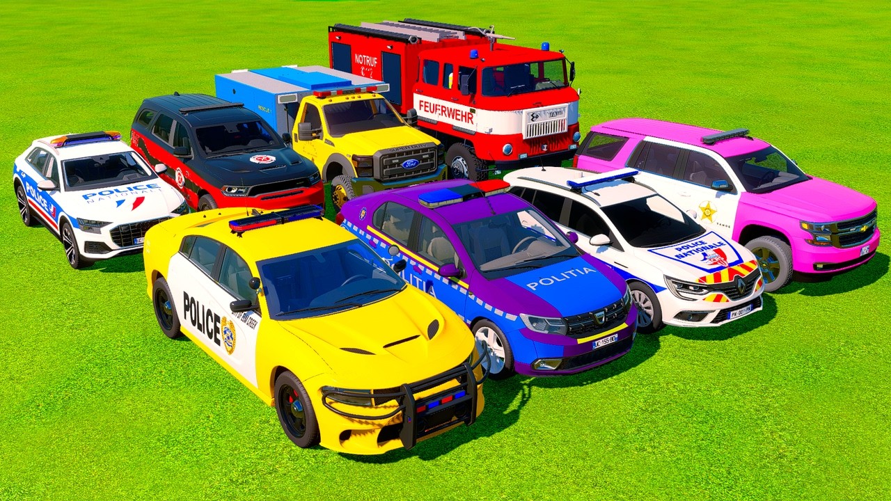 TRANSPORTING AND DRIVEN 5 POLICE, AMBULANCE, FIRE DEPARTMENT, RESCUE CARS VOL 15