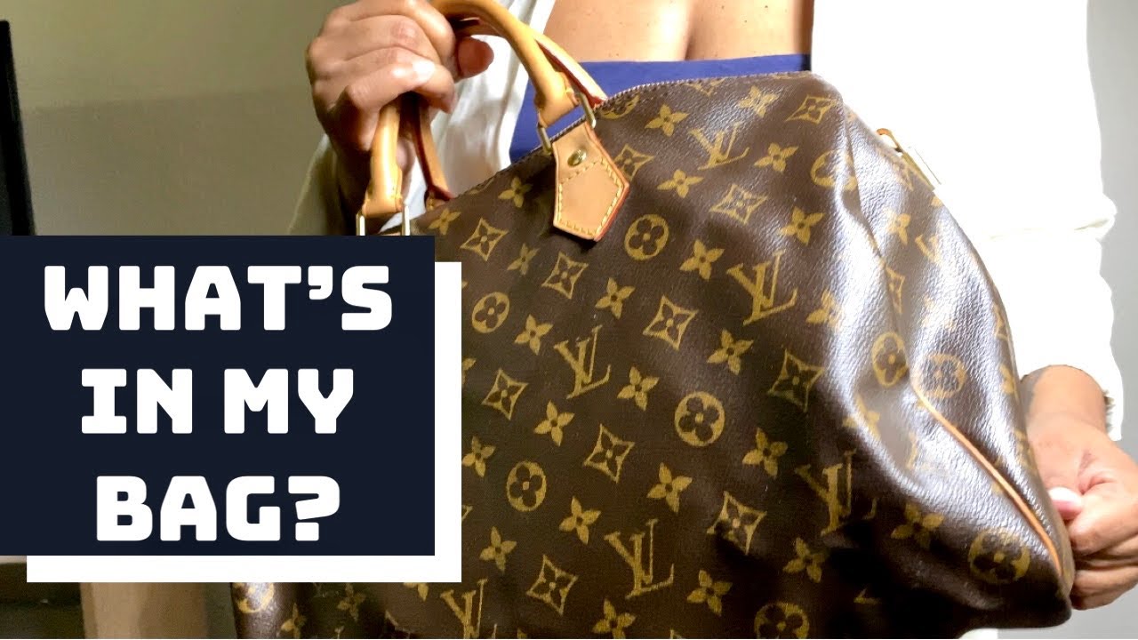 Mica on X: Review and what's in my bag, with the #LouisVuitton damier  ebene speedy 30!  #whatsinmybag #bagoftheday  #Lvspeedy #speedybandouliere #showmeyourspeedy  / X