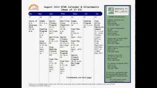 BTWN August 2014 Calendar