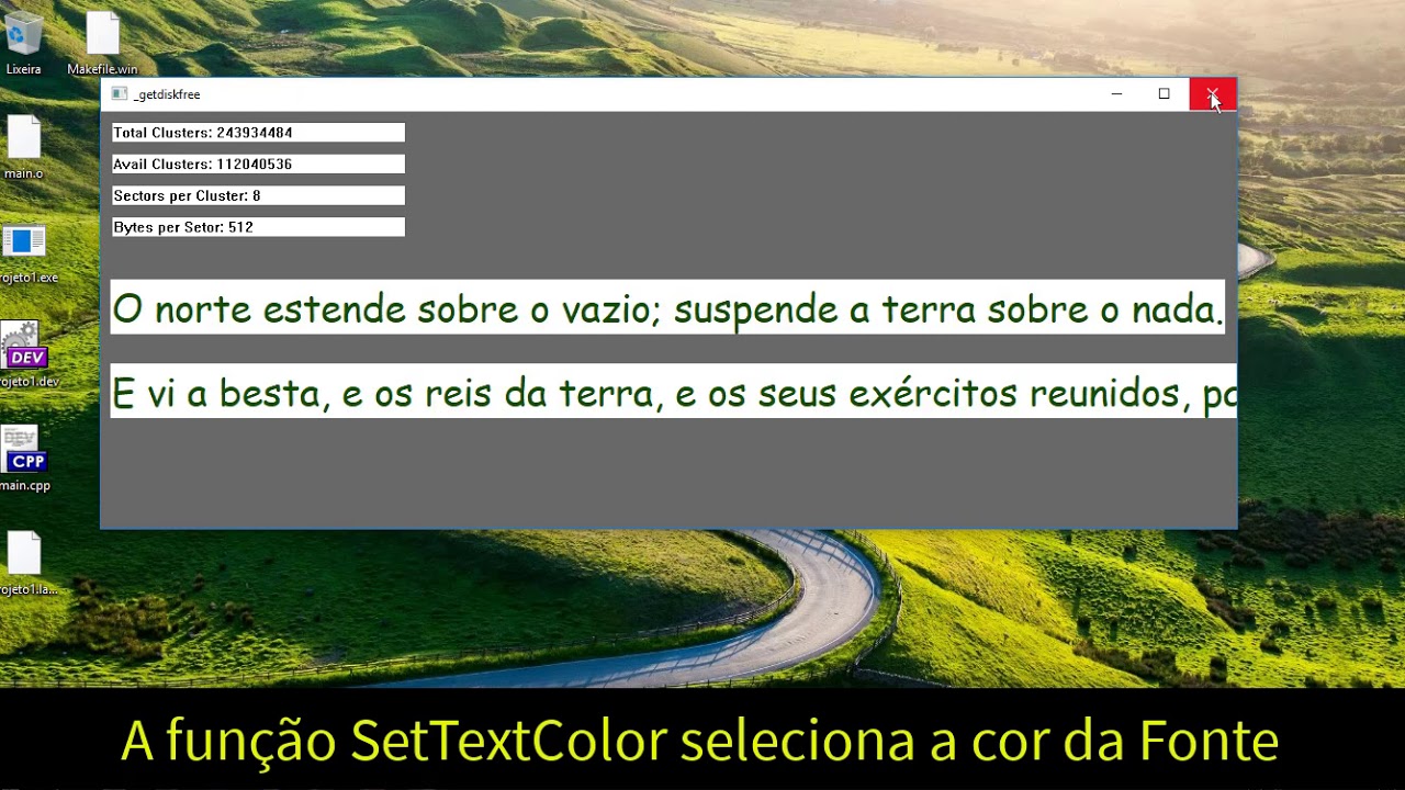 Linguagem C/C++ SetTextColor - YouTube