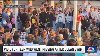 Vigil held for teen who went missing after swim