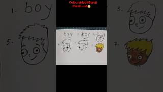 How to draw"boy"with the word boy👦by ColoursHub#Guruji#shorts