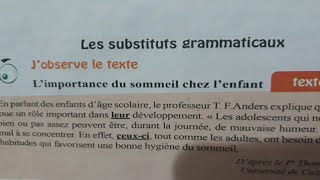 درس les substituts grammaticaux للسنة أولى متوسط ص 20 و 21