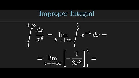 Improper Integral of 1/x^4 from 1 to Infinity (Convergence Test) | Calculus