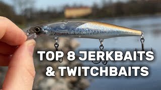 Top 8 Jerkbaits & Twitchbaits Perch Fishing Spring 2024