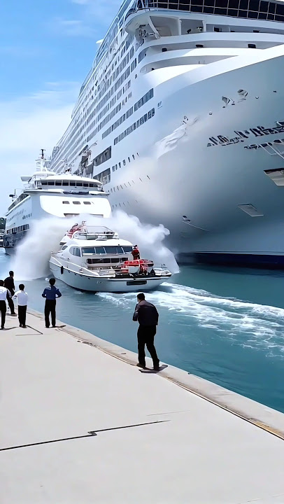 Cruise ship loses control and collides
