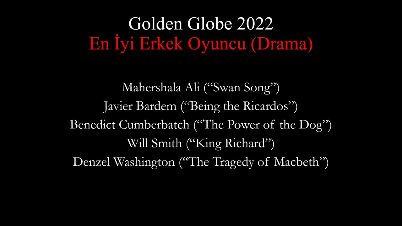 Golden Globe 2022 En iyi Erkek Oyuncu Drama