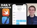 Daily Calendar Swift Xcode Tutorial | Hourly Events