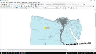 طريقة اقتطاع منطقة دراسة من Shapefile خاص ب دولة مصر