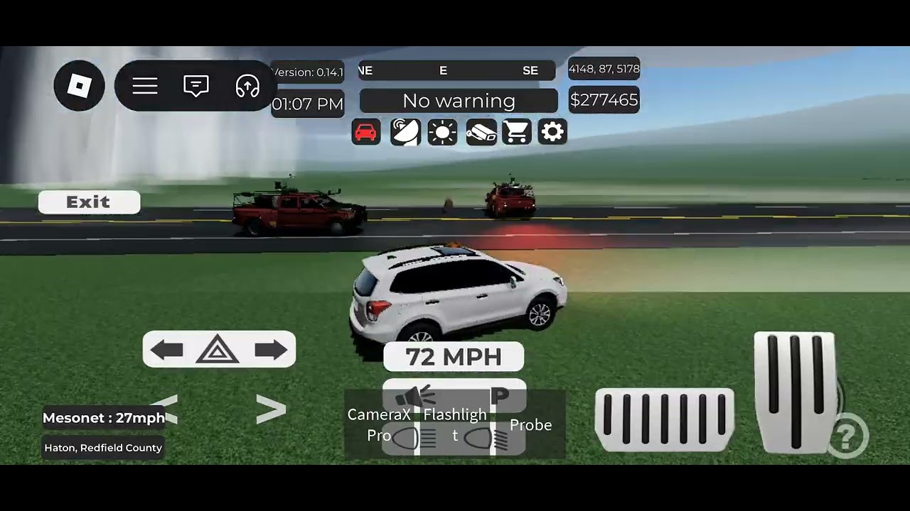 placing probe inside a tornado with a SUV 