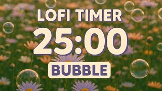 25 Minute Lofi Bubble Timer | Calming Sensory Bubbles | Relaxing Countdown for Classroom & Study
