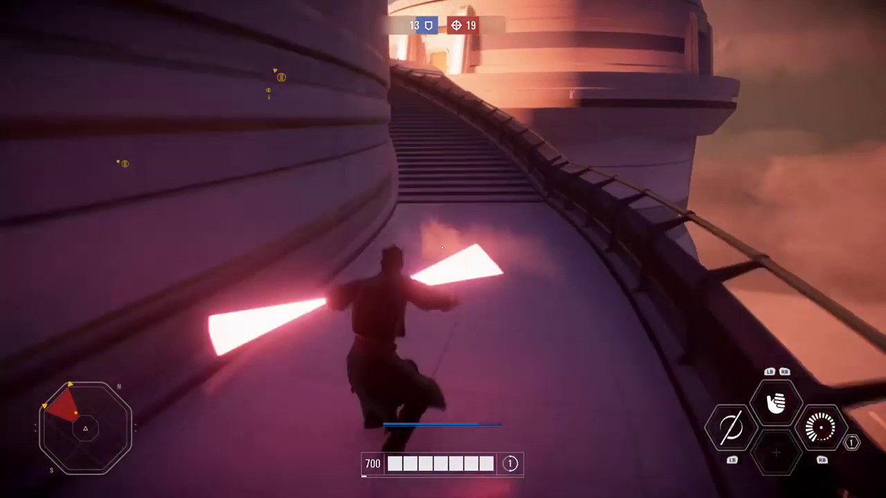 Star Wars Battlefront 2 - Satisfying saber throw kill as Darth Maul