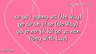 BTS Feat. Halsey - Boy With Luv [Easy Lyrics]