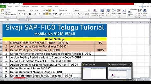 Define Open and Close Posting Periods T-OB52