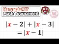 Simple yet interesting absolute equation from harvardmit math tournament hmmt
