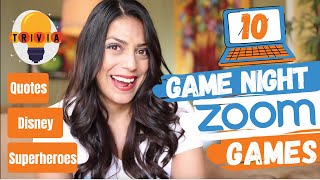10 GAME NIGHT ZOOM GAMES | Virtual Family Games for Kids & Adults | Disney, Superhero, Quotes Trivia