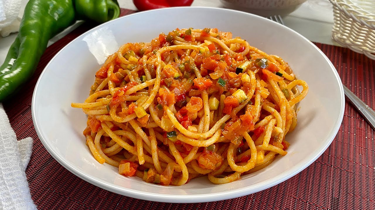 Espaguetis con Verduras, videos paso a paso