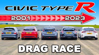 Honda Civic Type R Generations Drag Race