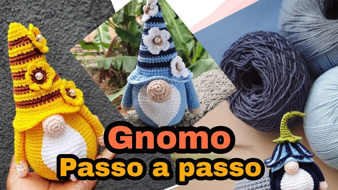 Gnomo de Crochê  - Passo à Passo 1