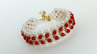 Beautiful bracelet making at home || how to make bracelet at home || bracelet making with beads