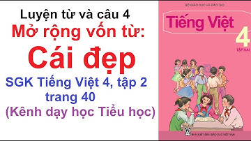Luyện từ và câu lớp 4 tuần 22 - Mở rộng vốn từ: Cái đẹp - SGK Tiếng Việt 4 trang 40
