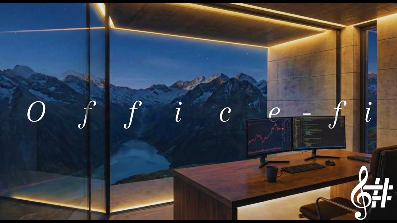 Luxury Office⏱️ Late Night Study with Lofi Jazz & Mountain View [ Pomodoro 25/5 ]