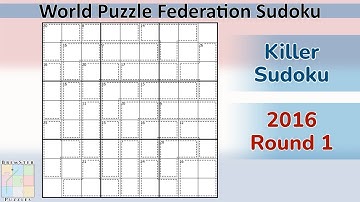 WPF Sudoku 2016 Round 1 - Killer Sudoku