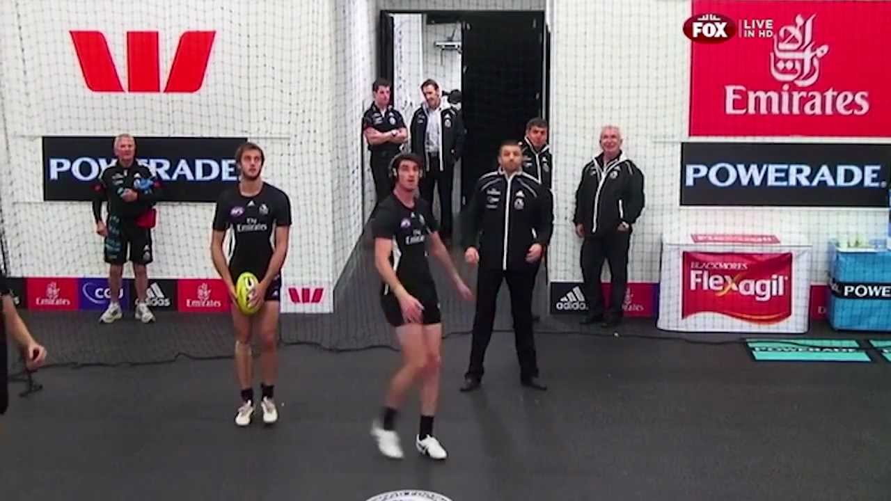 Tyson Goldsack kicks a hole in the ceiling!