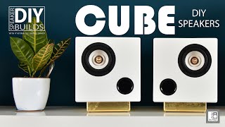Cube Speakers DIY speaker Build. Contemporary speakers. 4" Full Range AIYIMA Drivers